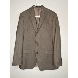 Lauren Ralph Lauren Brown Tan Houndstooth Old Money Twee Corporate Blazer 42 L